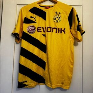 Puma Borussia Dortmund Yellow and Black Football Soccer Jersey